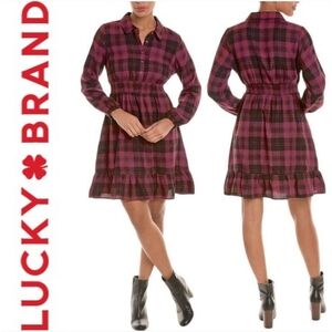 Flannel Ruffle Dress